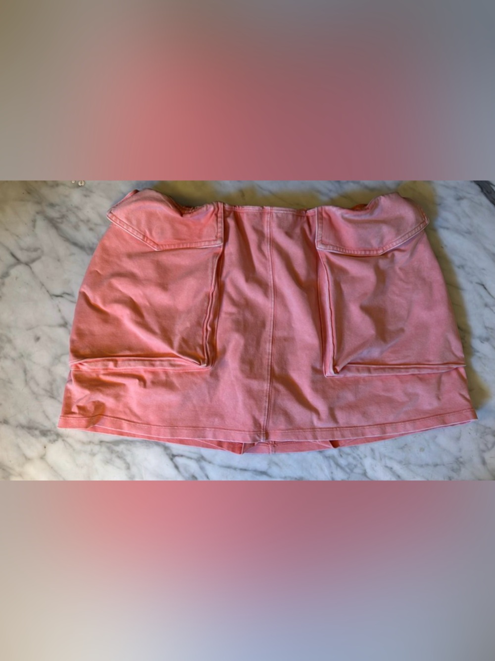 FP Movement Free People Vintage Washed Pink Hue Skort Sz Large EUC